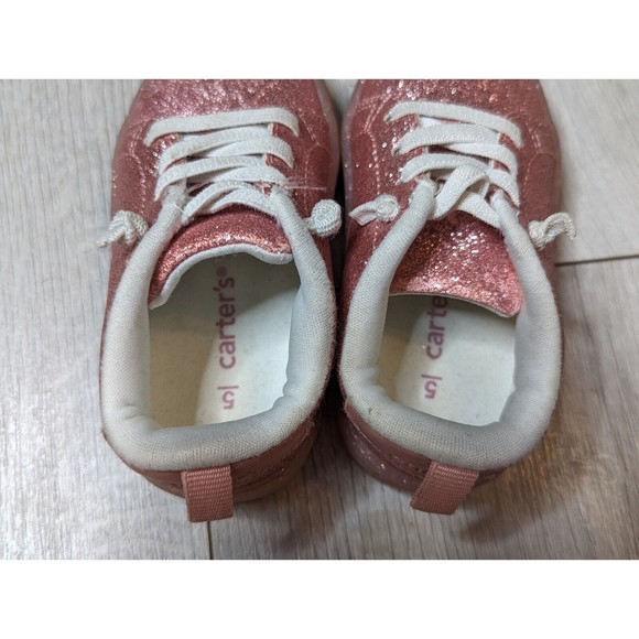 Carter's Toddler Girl's Pink Glitter Shoes, Size 5T - Picture 5 of 8